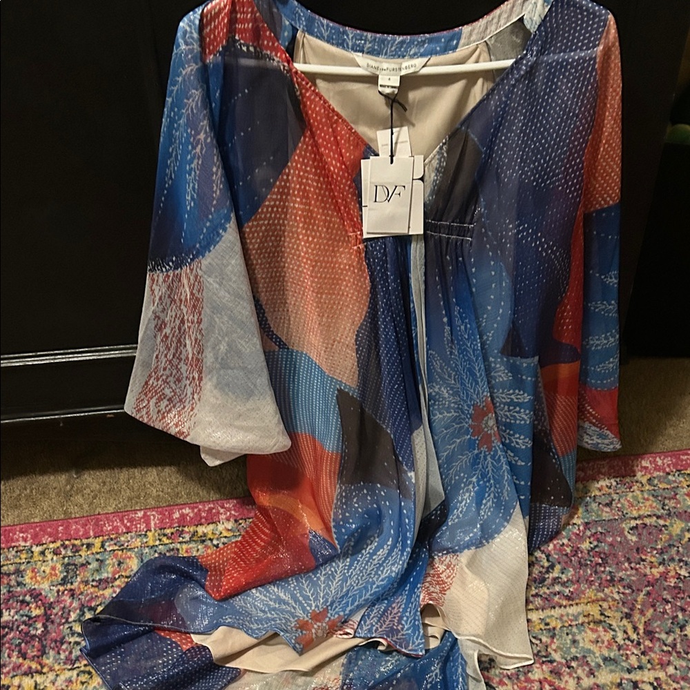 Diane Von Furstenberg Multicolor Patterned Dress